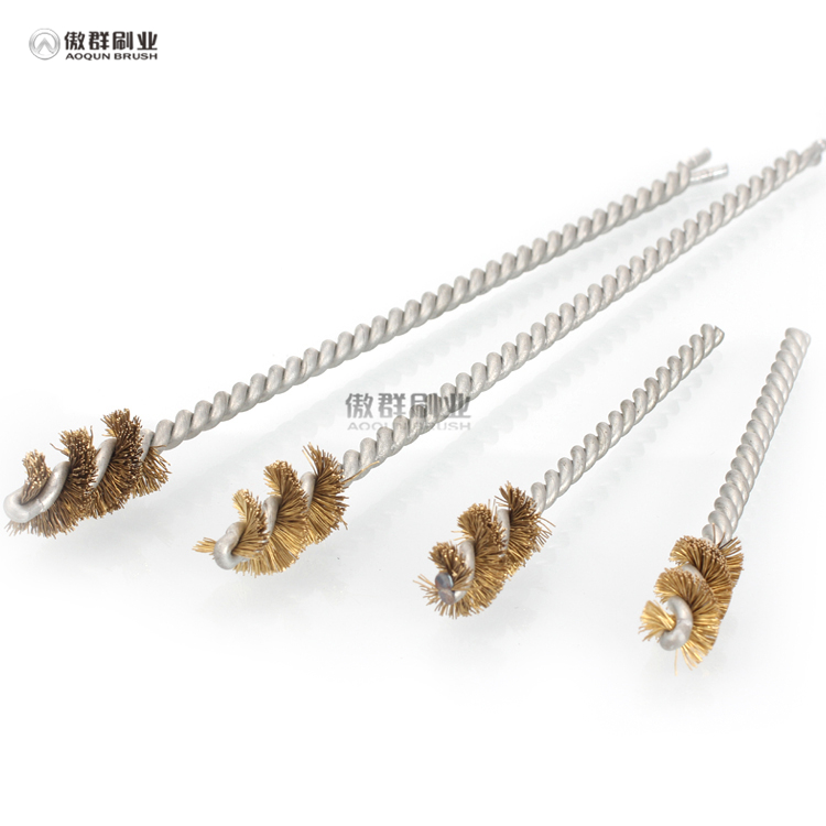 Brass wire tube brush