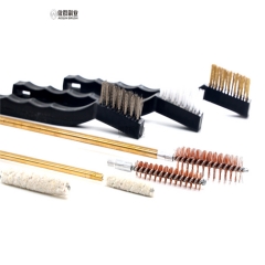 22, 223, 45, 6.5, 5.56, 30-06 Bore Cotton Nylon Brass Wire Gun Cleaning Brushes Set